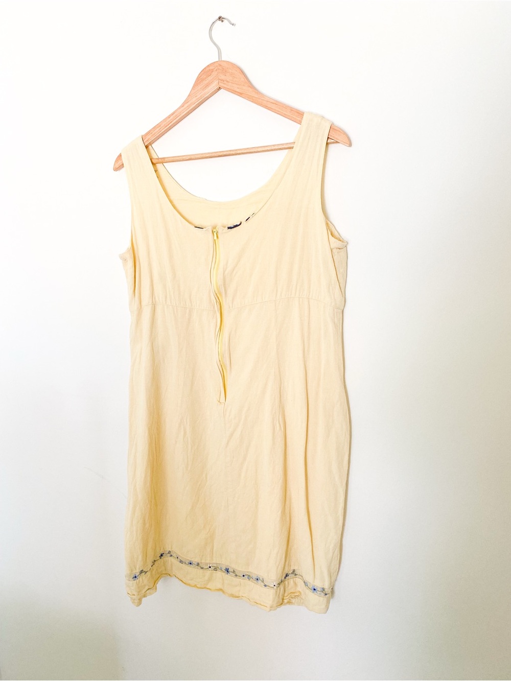 Vintage | 100% Cotton Embroidered Mini Dress | Cottagecore Floral Sundress - Picture 3 of 9